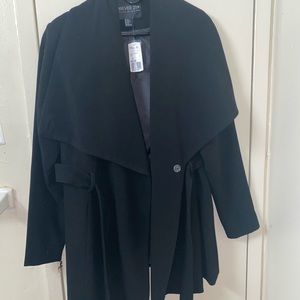 Black Forever 21 Dramatic breast Pea Coat